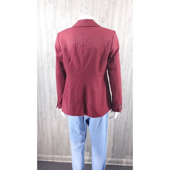 Pendleton Burgundy Red Virgin Wool Blazer Seasonless Woolen Mills 8P - Picture 4 of 5